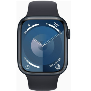 Apple Watch Serie 9 GPS 45mm aluminio sport band M/L negro D