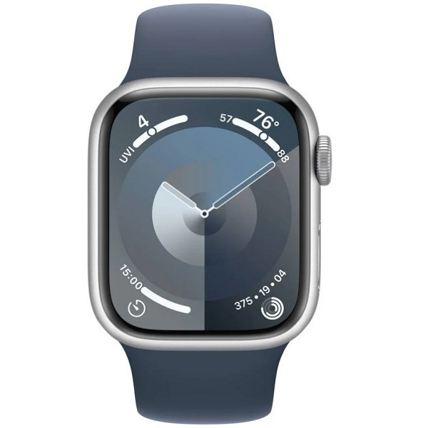 Apple Relógio Série 9 GPS pulseira esportiva de alumínio de 45 mm M/L azul D