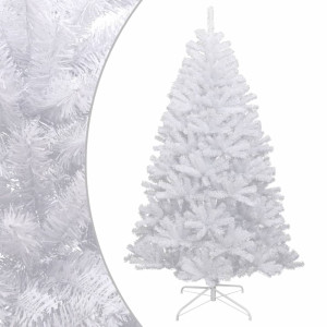 Árbol de Navidad artificial con bisagras y nieve flocada 210 cm D