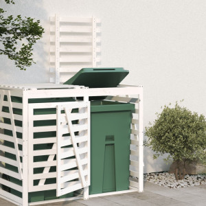 Extensión para cobertizo de cubos de basura madera pino blanco D