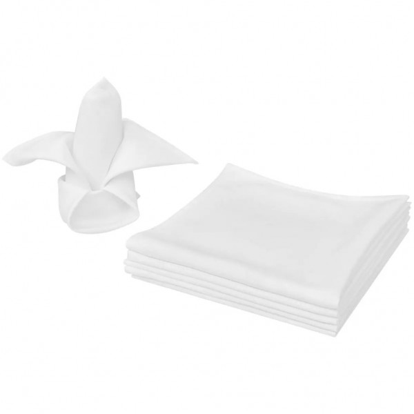 25 servilletas blancas de tela 50 x 50 cm D