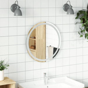 Espejo de baño LED redondo 60 cm D