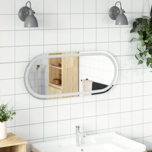 Espejo de baño LED ovalado 80x35 cm D