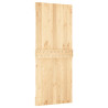 Puerta corredera con herrajes madera maciza de pino 85x210 cm vidaXL852657