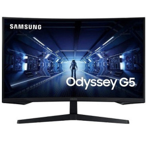 Monitor Gaming SAMSUNG 27" Odyssey G5 WQHD curvo C27G55TQBU negro D