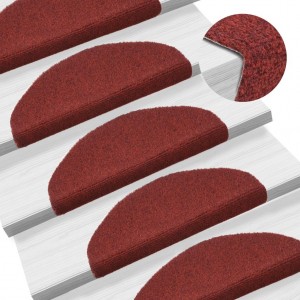 Almofada de escada 15 uits tecido punhado 65x21x4 cm vermelho D