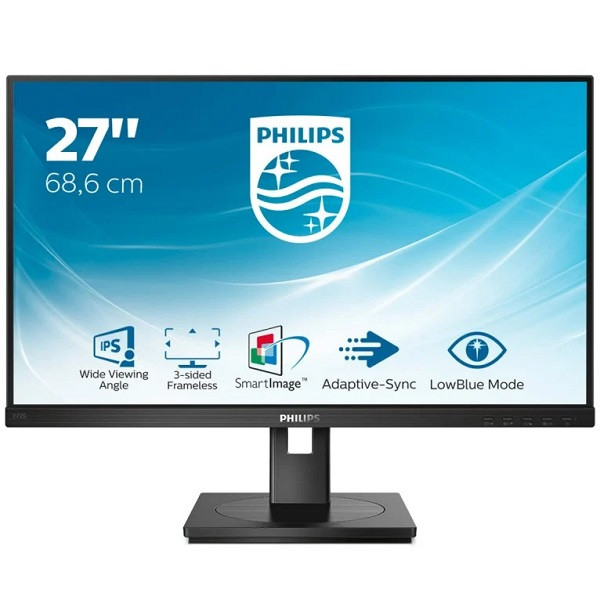 Monitor PHILIPS S Line 27" LED FHD 272S1AE preto D