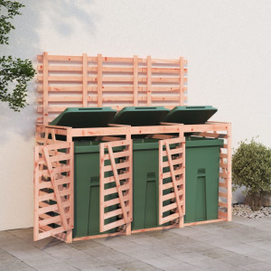 Cobertizo triple para cubos de basura madera de abeto Douglas D