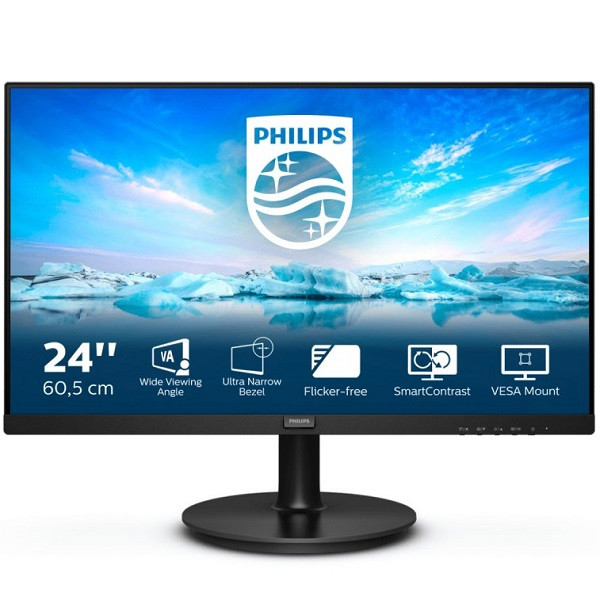 Monitor PHILIPS V Line 23.8" LED FHD241V8LA negro D