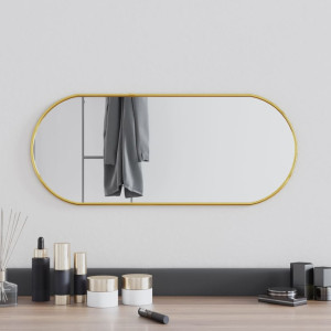 Espejo de pared ovalado dorado 60x25 cm D