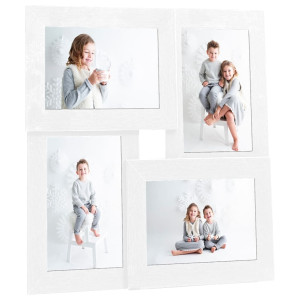 Marco de fotos collage para foto de 4x(10x15 cm) blanco MDF D
