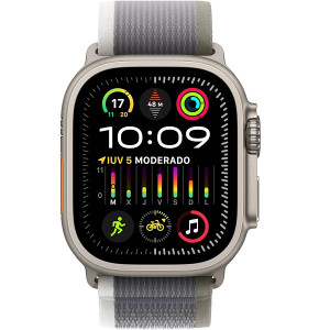 Apple Watch Ultra 2 GPS + cellular 49mm titanio loop trail S/M verde/gris D