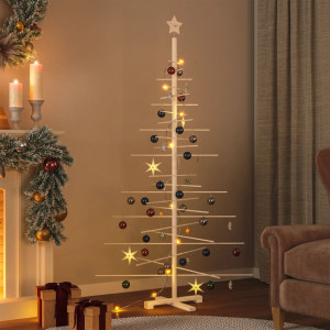 Árbol de Navidad de madera de adorno madera maciza pino 180 cm D