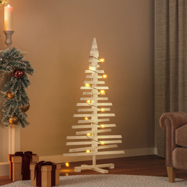 Árbol de Navidad de madera de adorno madera maciza pino 120 cm D