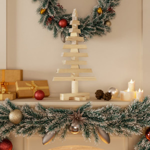 Árbol de Navidad de madera de adorno madera maciza pino 60 cm D
