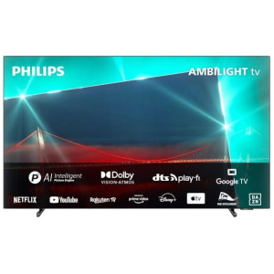 Smart TV Philips 65" OLED 4K UHD 65OLED718 preto D