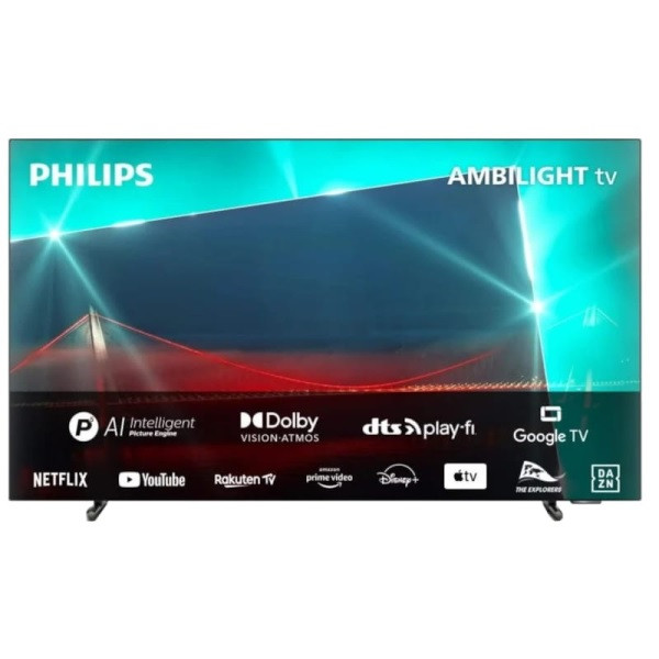 Smart Tv PHILIPS 55" LED 4K UHD 55OLED718 negro D