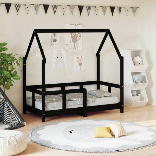 Estructura de cama para niños con cajones madera pino 70x140 cm