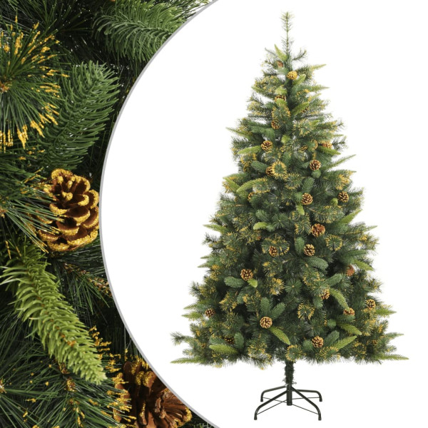 Árbol de Navidad artificial con piñas 180 cm D