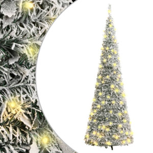 Árbol de Navidad artificial desplegable con nieve 100 LED 150cm D