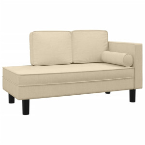 Sofá diván con cojines y almohada tela color crema D