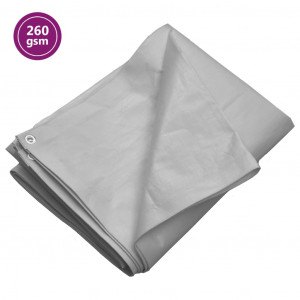 Lona HDPE gris 260 g/m² 3x6 m D