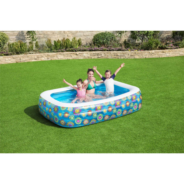 Bestway Piscina inflável infantil azul 229x152x56 cm D