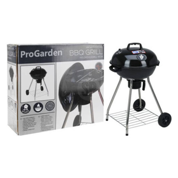 ProGarden Barbecue em rodas preto D