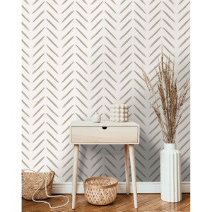 DUTCH WALLCOVERINGS Papel de parede Chevron cinza mau D