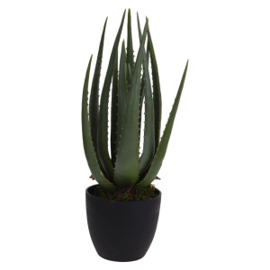 ProGarden Planta artificial em pote Aloe Vera 25x45 cm D