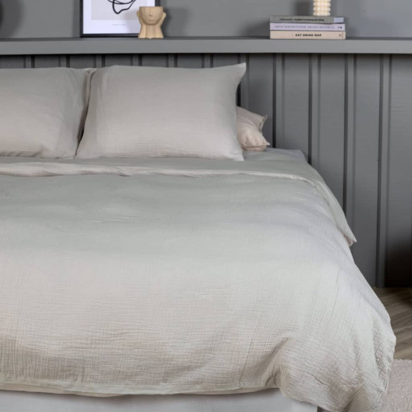 Venture Home Linho de cama Mila algodão cinza claro 220x240 cm D
