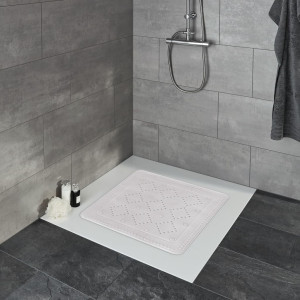 Kleine Wolke Alfombrilla de seguridad para baño Arosa gris 55x55 cm D