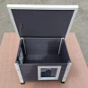 @Pet Casinha externa para gato em madeira cinza e branca 57x45x43 cm 2