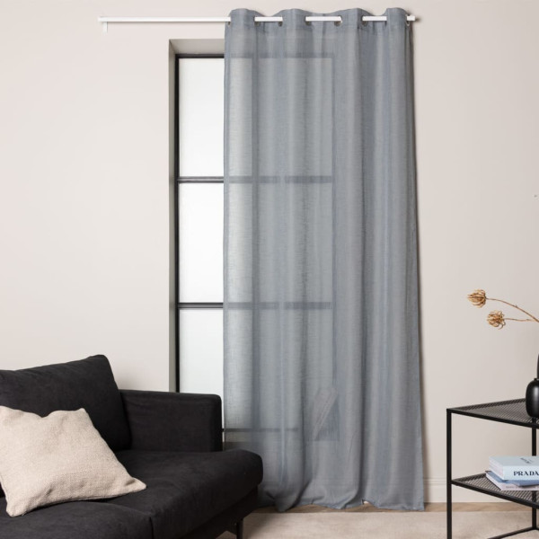 Venture Home Cortina Kaya poliéster cinza claro 240x140 cm D