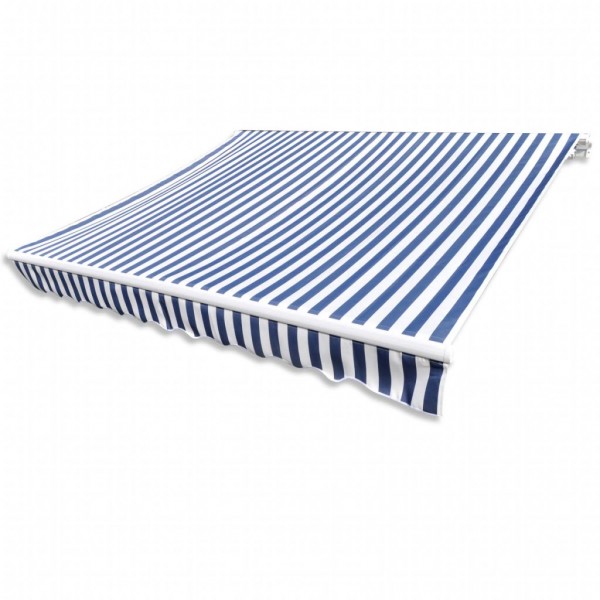 Toldo de lona azul e branco 4x3 m (sem estrutura) D