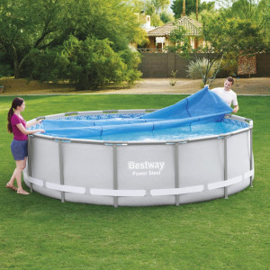 Bestway Cobertura solar para piscina Flowclear 427 cm D