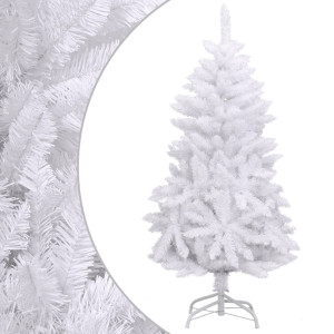 Árbol de Navidad artificial con bisagras y soporte blanco 150cm D