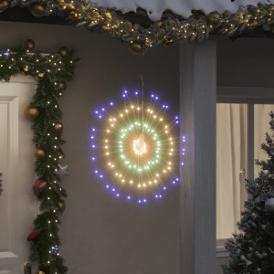 Luces de Navidad de estrellas 8 uds 140 LED de colores 17 cm D