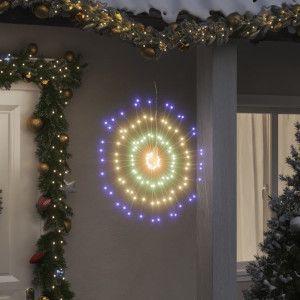 Luzes de Natal de estrelas 8 uds 140 LED de cores 17 cm D