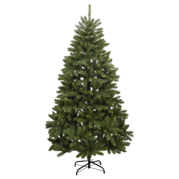 Árvore de Natal artificial com dobradiças e suporte verde 150 cm D