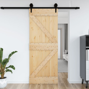 Porta NARVIK madeira maciça pinho 70x210 cm D