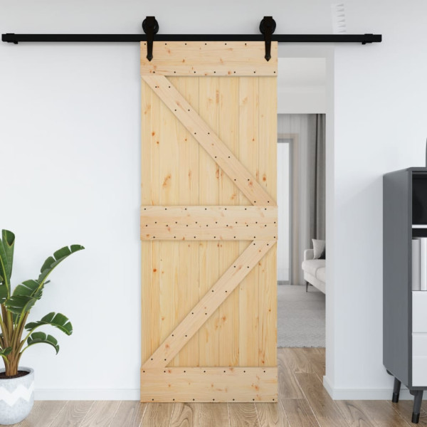Porta NARVIK madeira maciça pinho 85x210 cm D