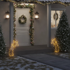 Estrella fugaz de luces Navidad con estacas 80 LED 62 cm D