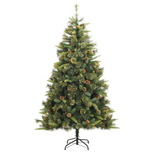 Árbol de Navidad artificial con piñas 210 cm D