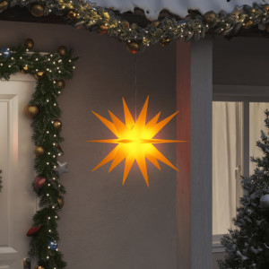 Lámpara de Navidad con LED plegable amarilla 57 cm D