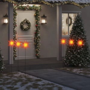 Lâmpadas LED de Natal dobráveis 3 unidades vermelho 35 cm D