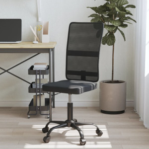 Cadeira de escritório em tecido de malha preta D