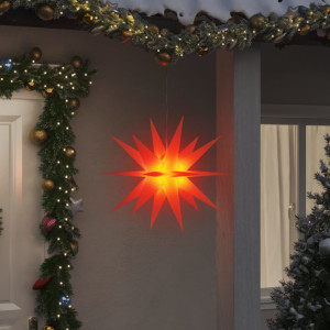 Lámpara de Navidad con LED plegable roja 57 cm D