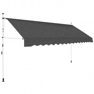 Toldo retráctil de operación manual antracita 350 cm D