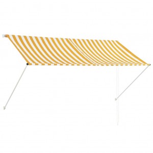 Toldo retráctil 250x150 cm amarillo y blanco D